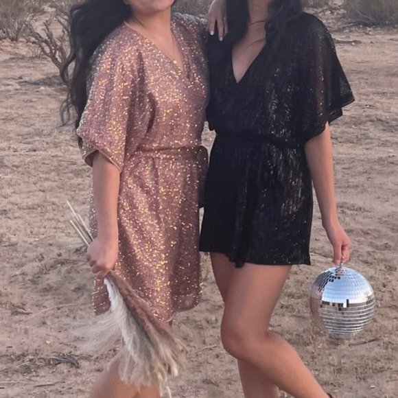 Black Sequined Dress, XS - Picture 2 of 2